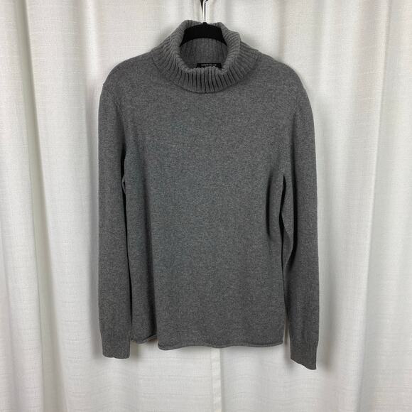 Lafayette 148 New York Sweaters - Lafayette 148 Gray Turtleneck Long Sleeve Wool&Cashmere Sweater Sz.L